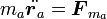 m_a\ddot{{\boldsymbol r_a}}={\boldsymbol F_{m_a}}